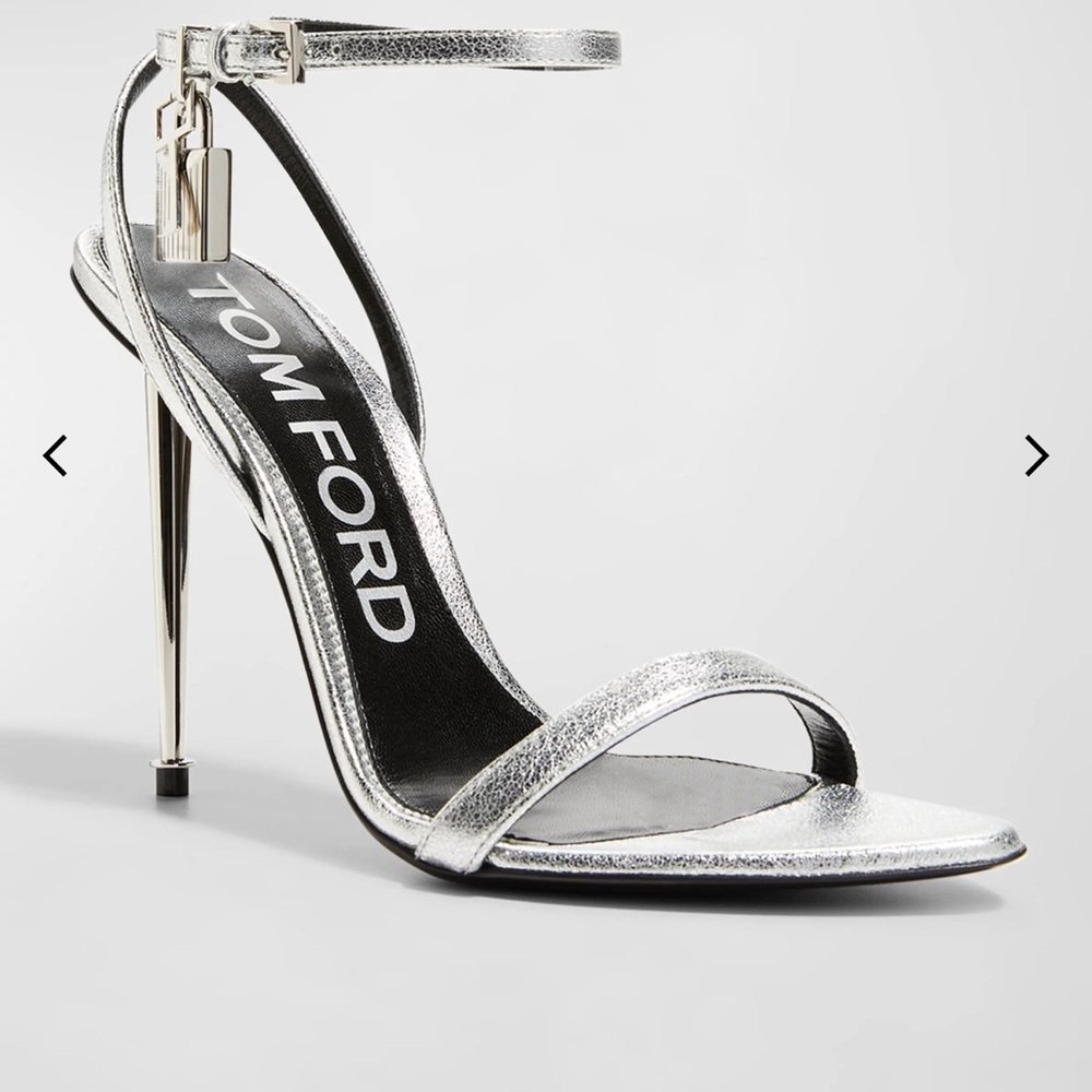 Tom Ford Silver Stiletto Sandals